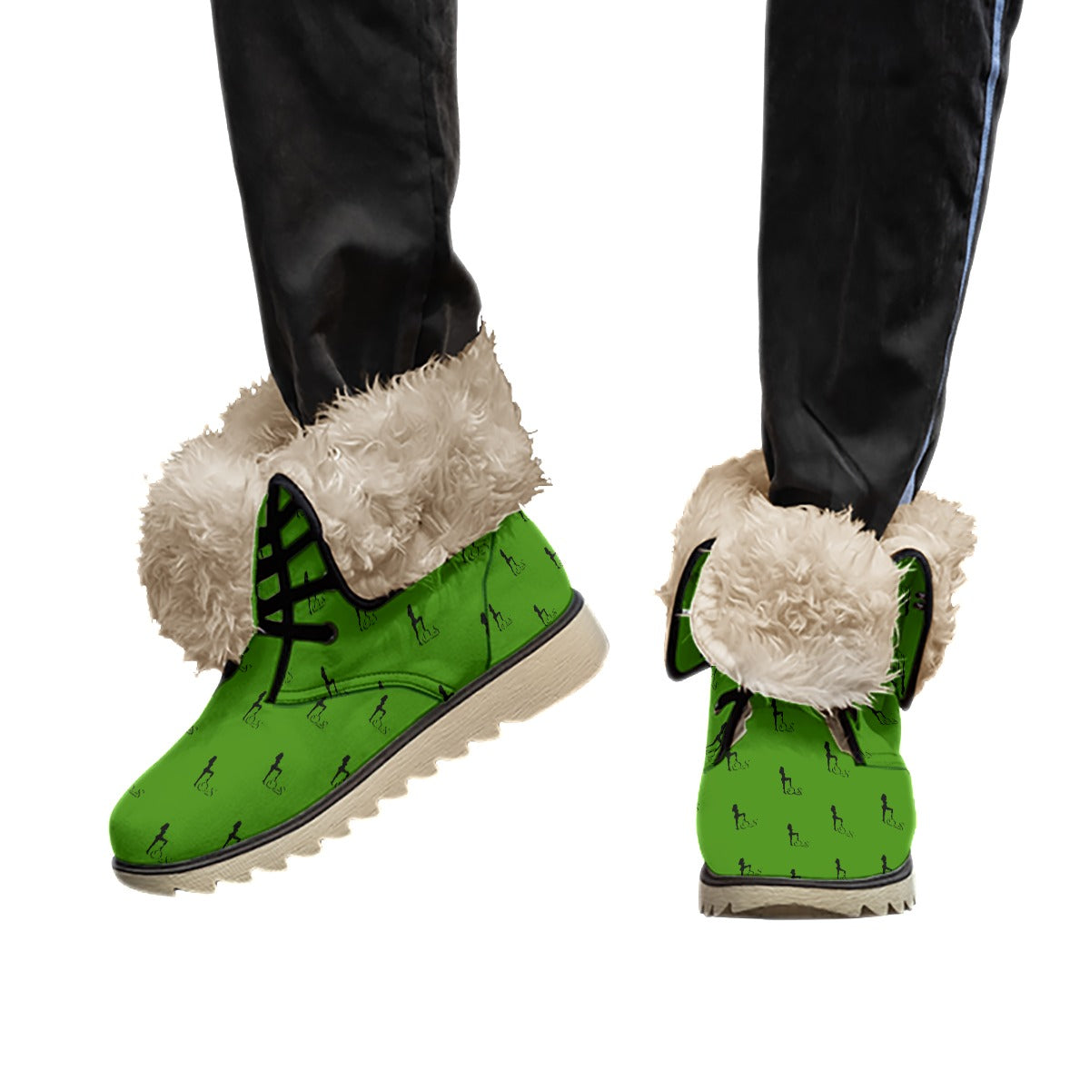 Officially Sexy Green Laser Collection Women's Plush Boots