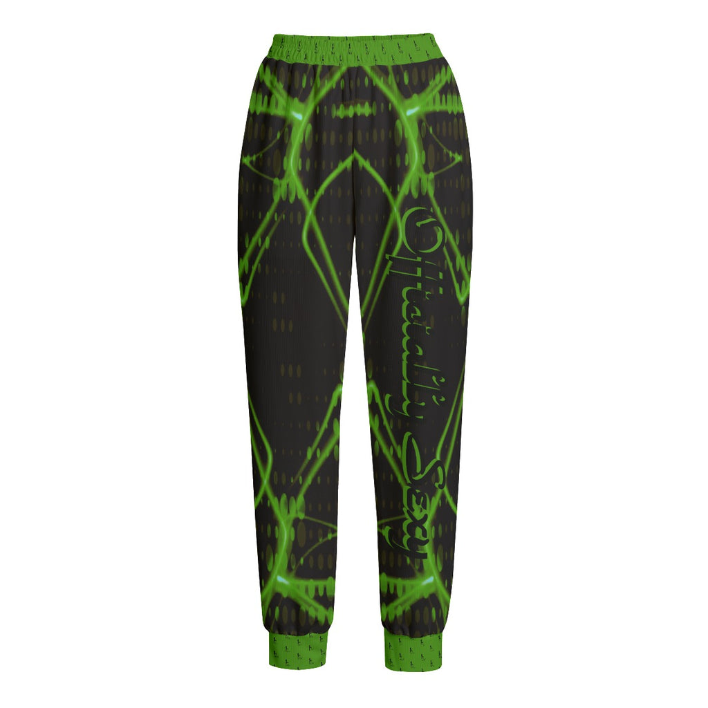 Officially Sexy Green Laser Collection Women's Loose Casual Pants