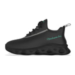 Oficialmente Sexy Black Women's Light Sports Shoes With Turquoise Green Logos