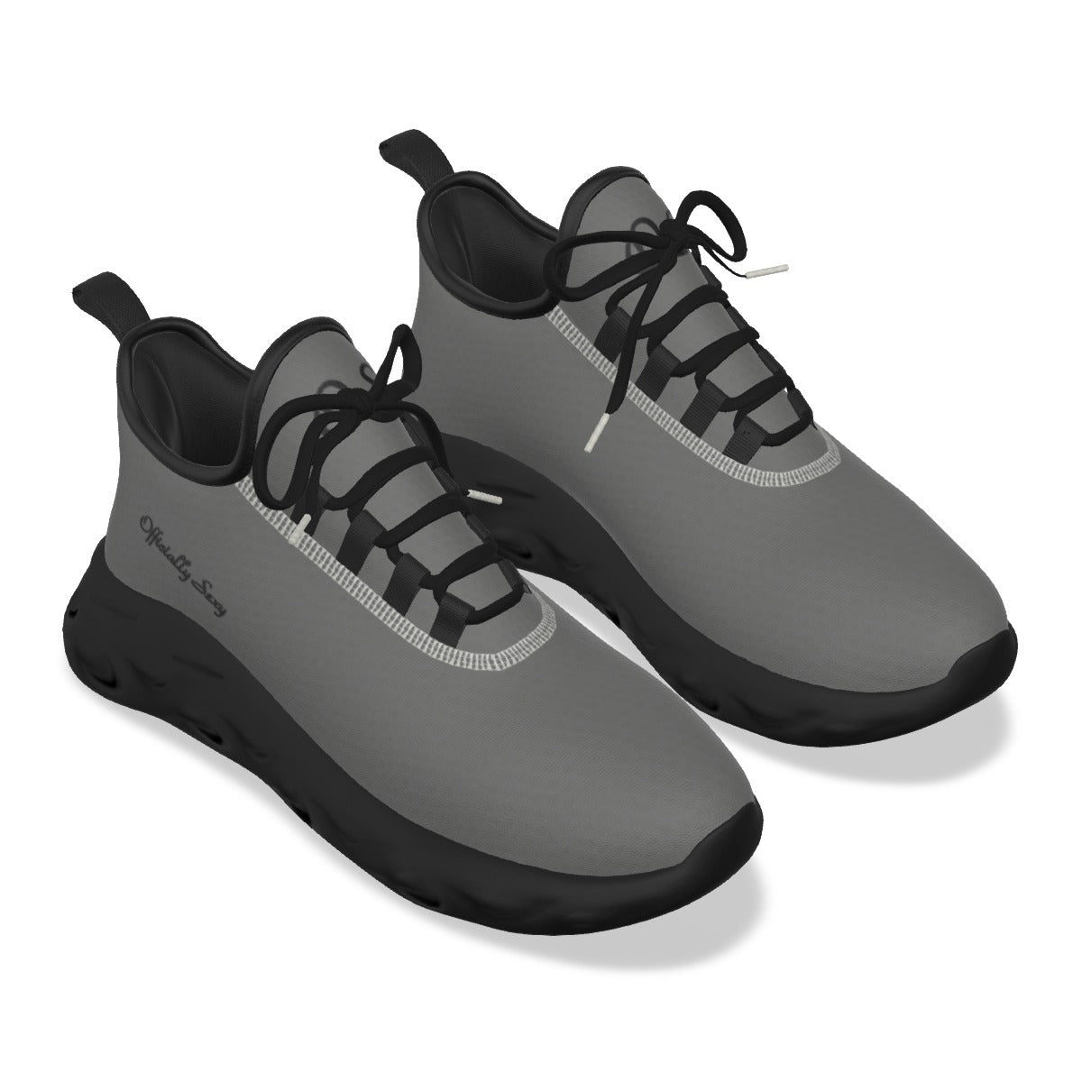 Officially Sexy Dark Grey & Black Skyline Women's Light Athletic Sports Sneaker