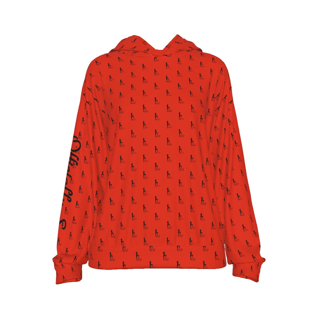 Officially Sexy Orange Laser Collection Logo With Girl Women's Casual Hoodie 