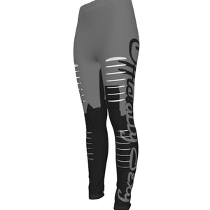 Officially Sexy Dark Grey & Black Skyline Collection Ripped Leggings