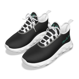 Officially Sexy Black Light Sports Shoes. & Turquoise Green Logo