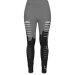 Officially Sexy Dark Grey & Black Skyline Collection Ripped Leggings