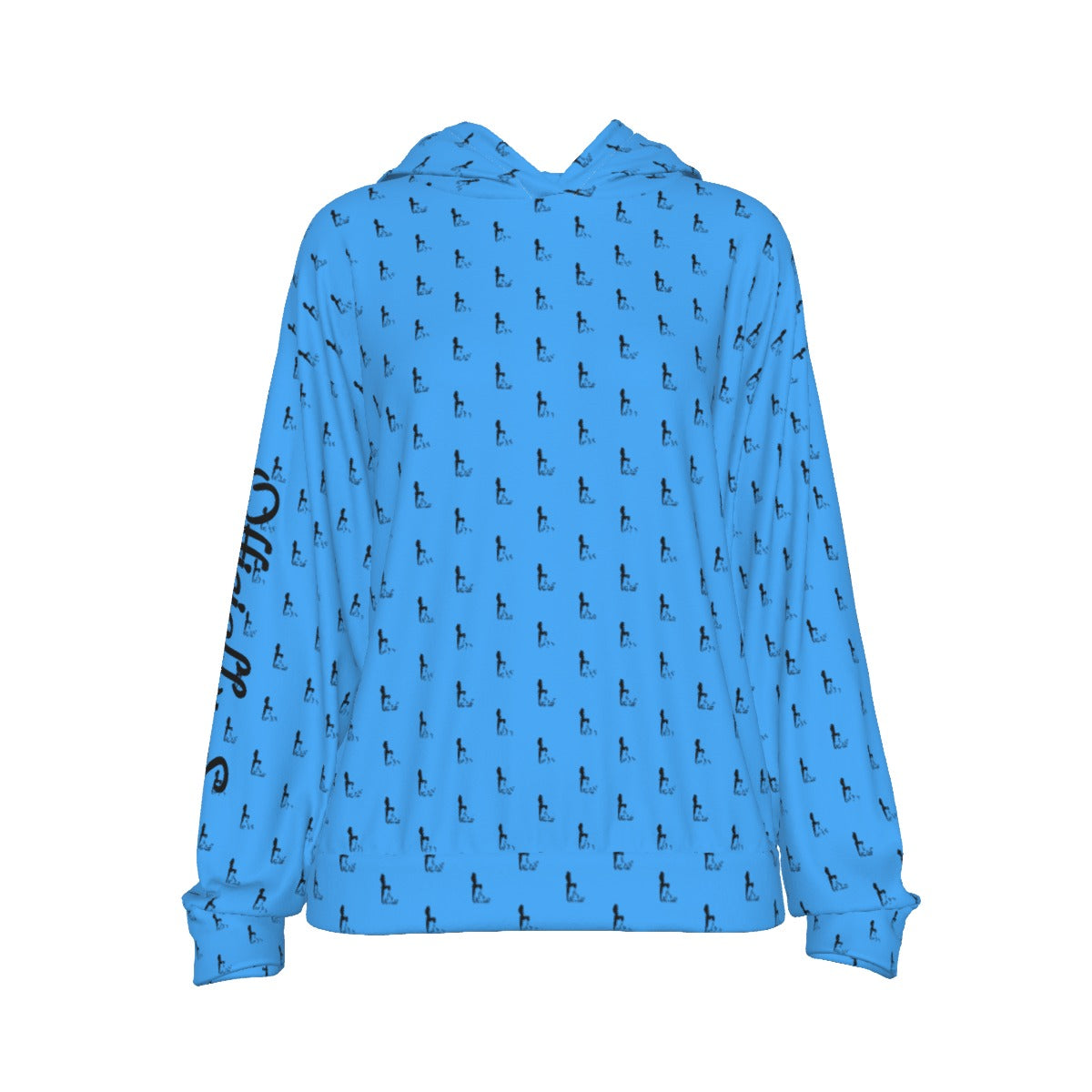 Officially Sexy Baby Blue Laser Collection Logo With Girl Women's Casual Hoodie 