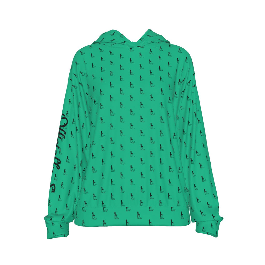 Officially Sexy Mint Green Laser Collection Logo With Girl Women's Casual Hoodie 