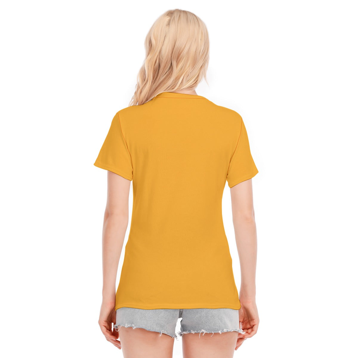 👚 Oficialmente Sexy Colors Collection Light Orange With White Logo Women's Round Neck T-shirt Color #F5A623 👚