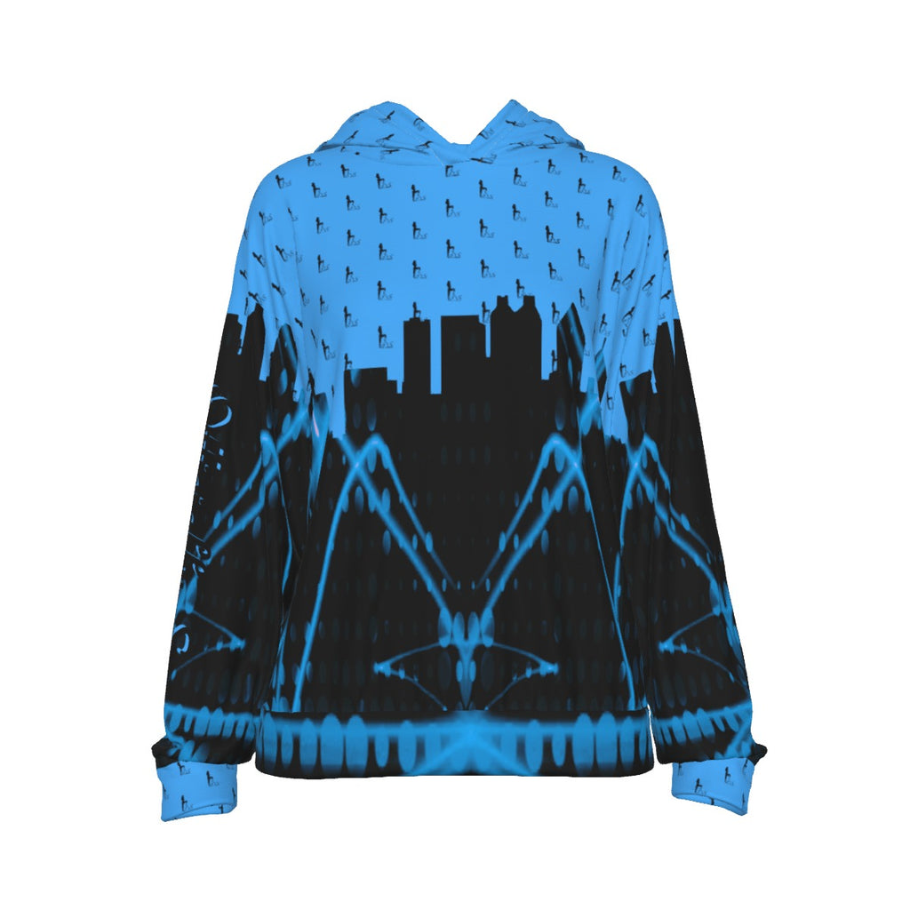 Officially Sexy Baby Blue Laser Collection Women's Casual Hoodie
