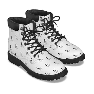Officially Sexy White & Black Skyline Women's Short Boots