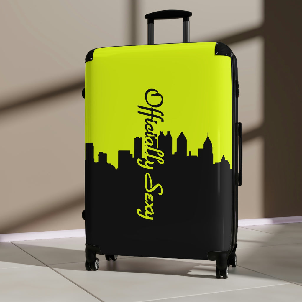 Officially Sexy Neon Yellow Skyline Collection Suitcases