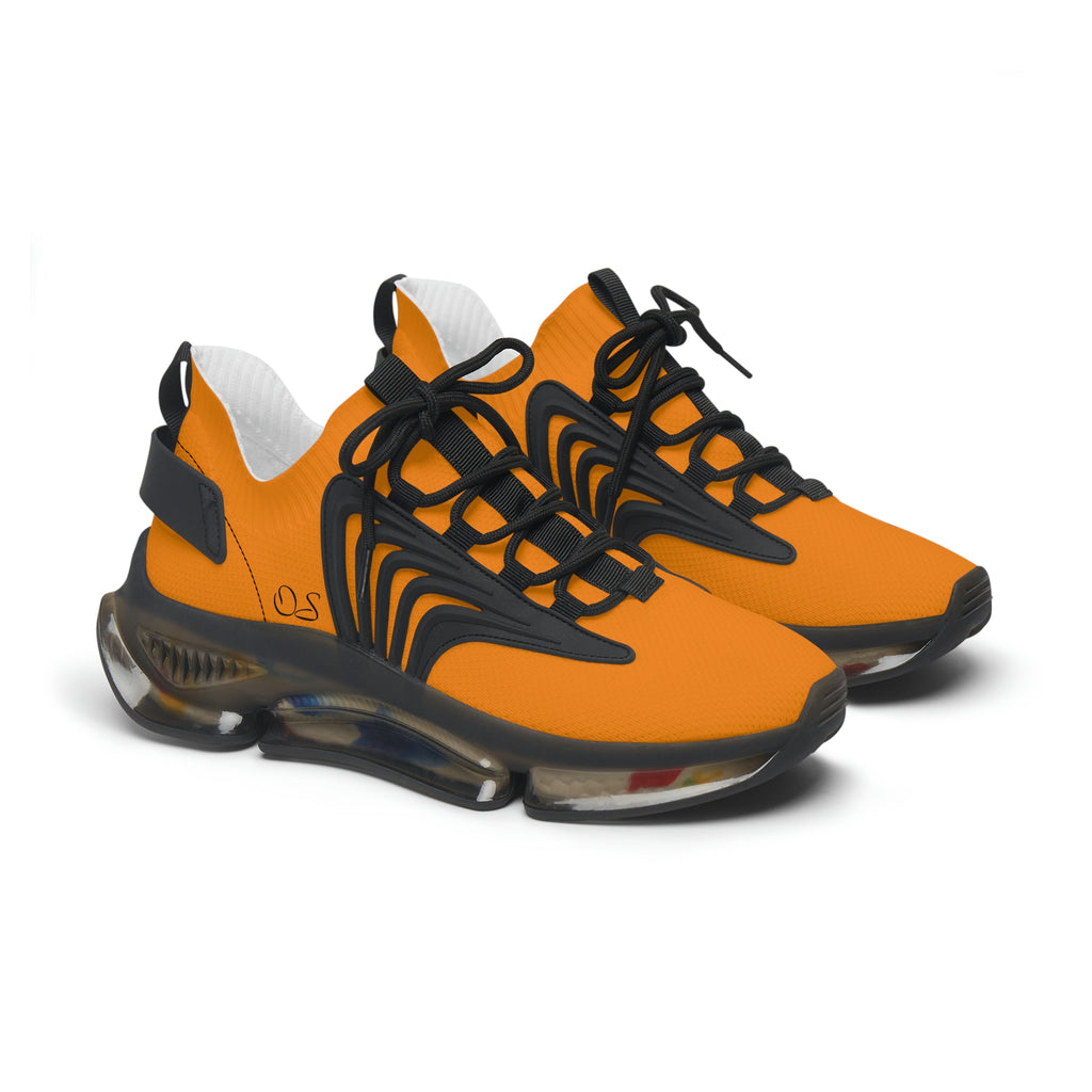 Officially Sexy Women's Neon Orange & Black Skyline Mesh Sneakers