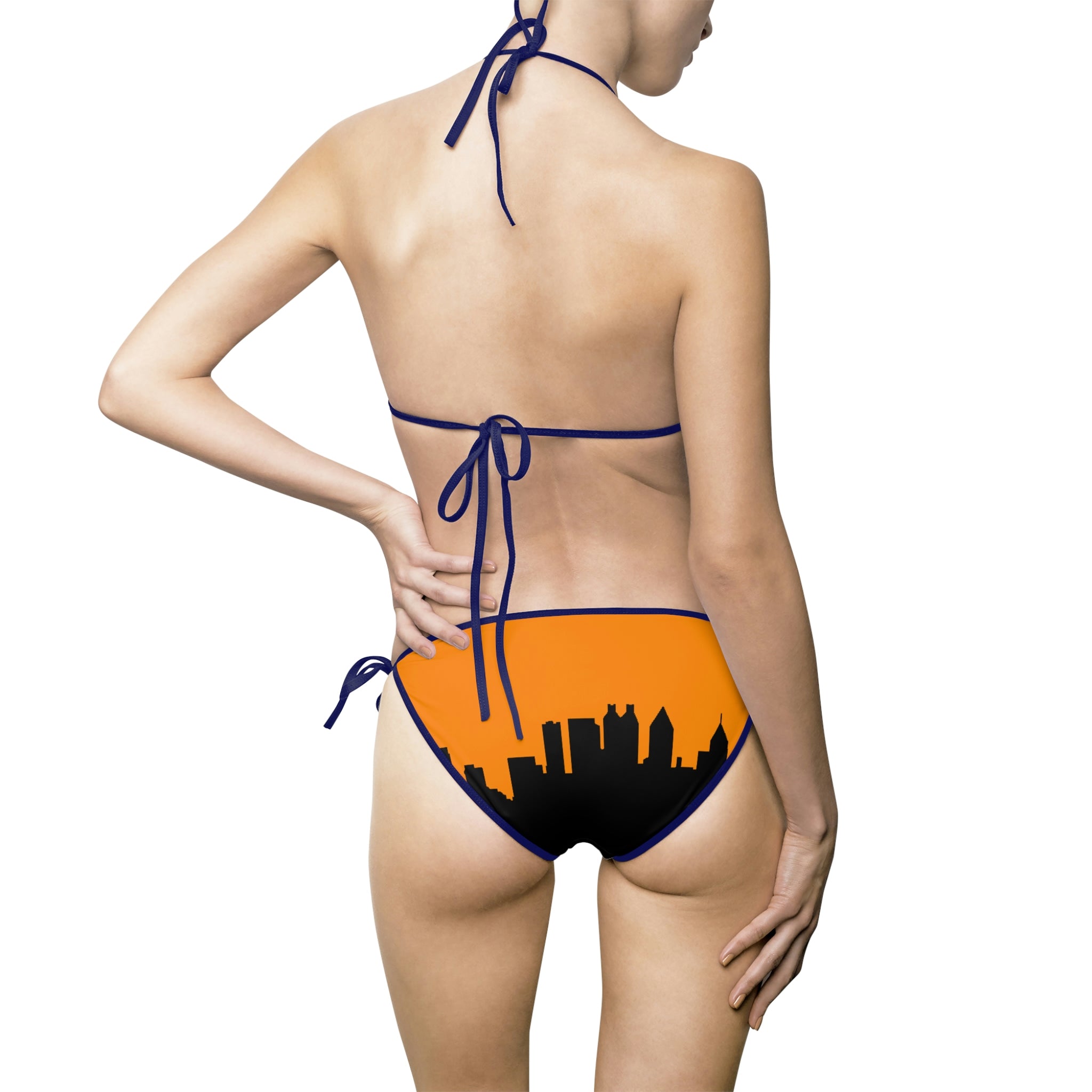 Officially Sexy Skyline Collection Orange 2 Piece Bikini Swimsuit Set