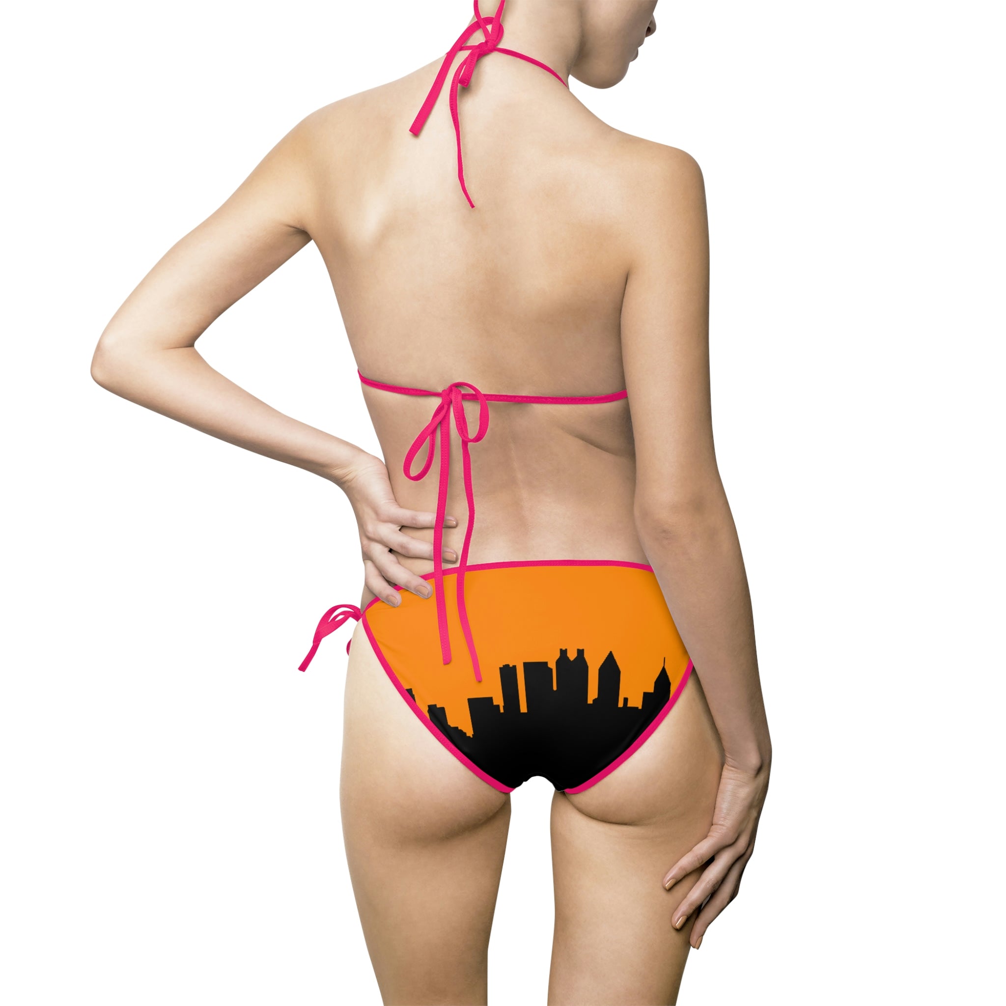 Officially Sexy Skyline Collection Orange 2 Piece Bikini Swimsuit Set