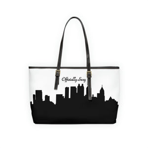 Officially Sexy White Skyline PU Leather Shoulder Bag