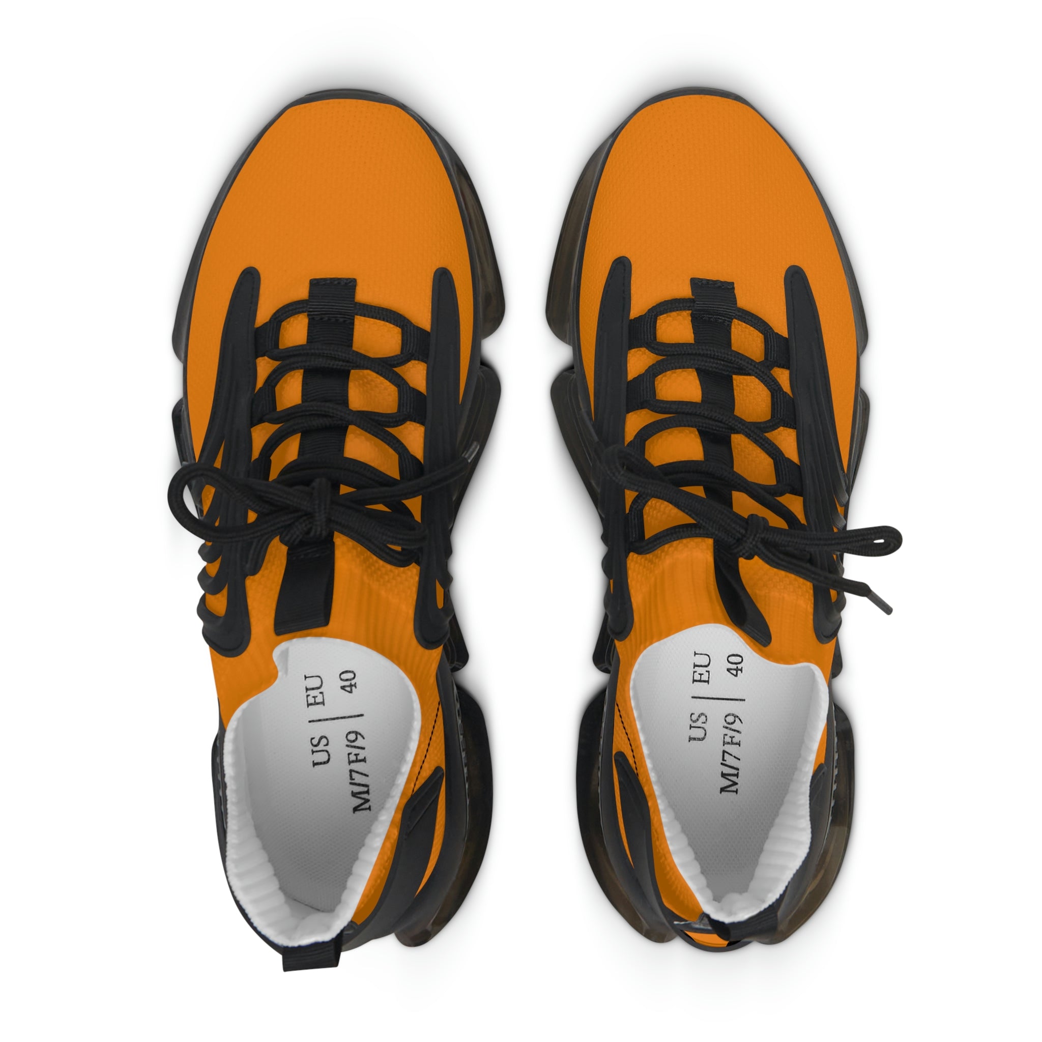 Officially Sexy Women's Neon Orange & Black Skyline Mesh Sneakers