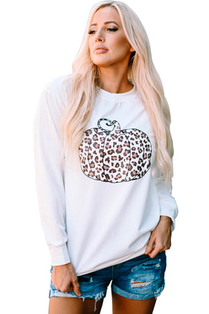 Halloween Animal Print Pumpkin Graphic Sweatshirt Brought To You By Officially Sexy