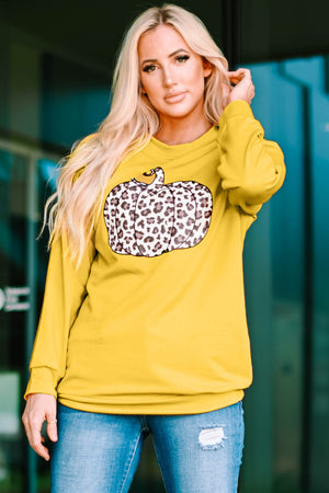 Halloween Animal Print Pumpkin Graphic Sweatshirt Brought To You By Officially Sexy