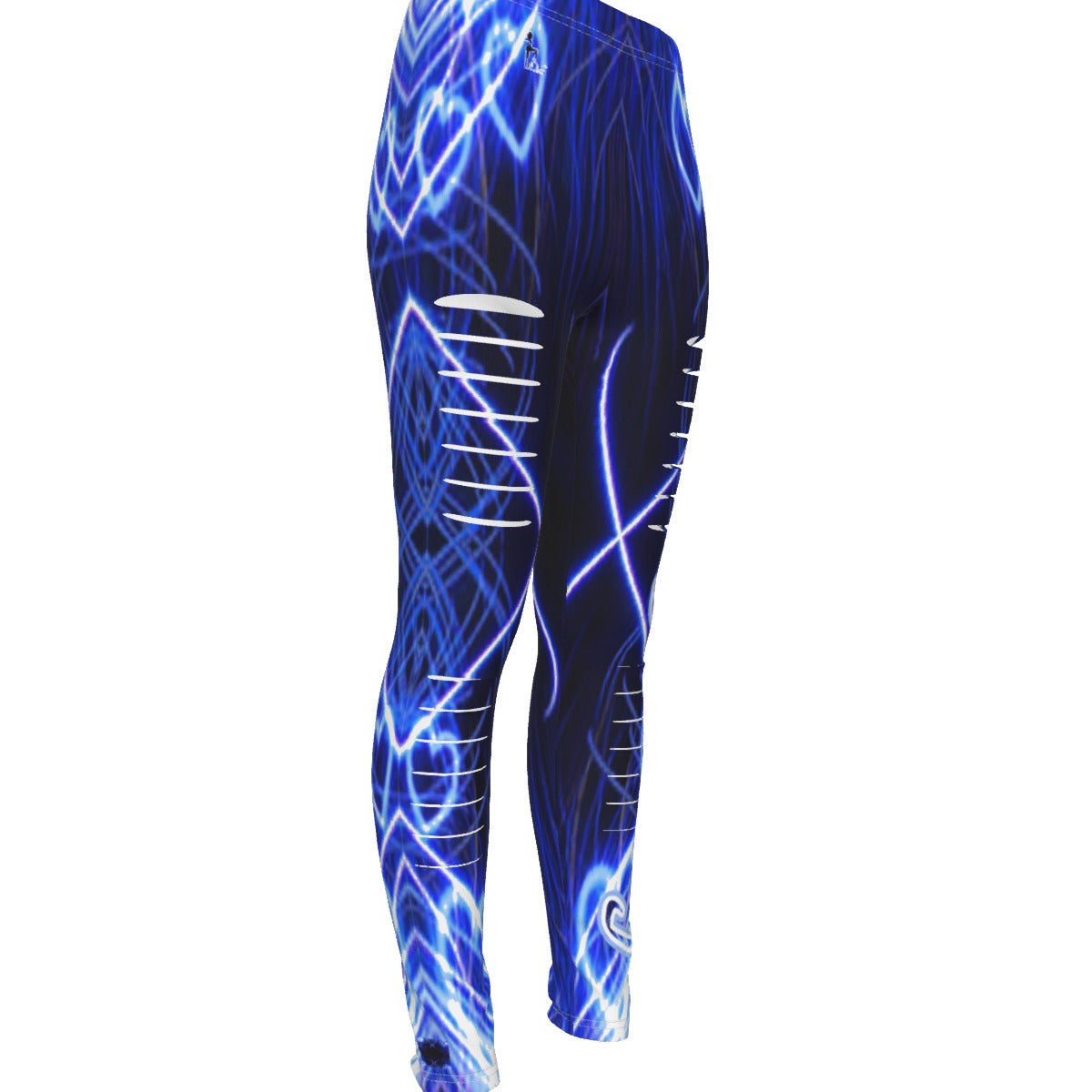 Officially Sexy Laser Hearts Collection Women's Ripped Leggings / Side Logo Big