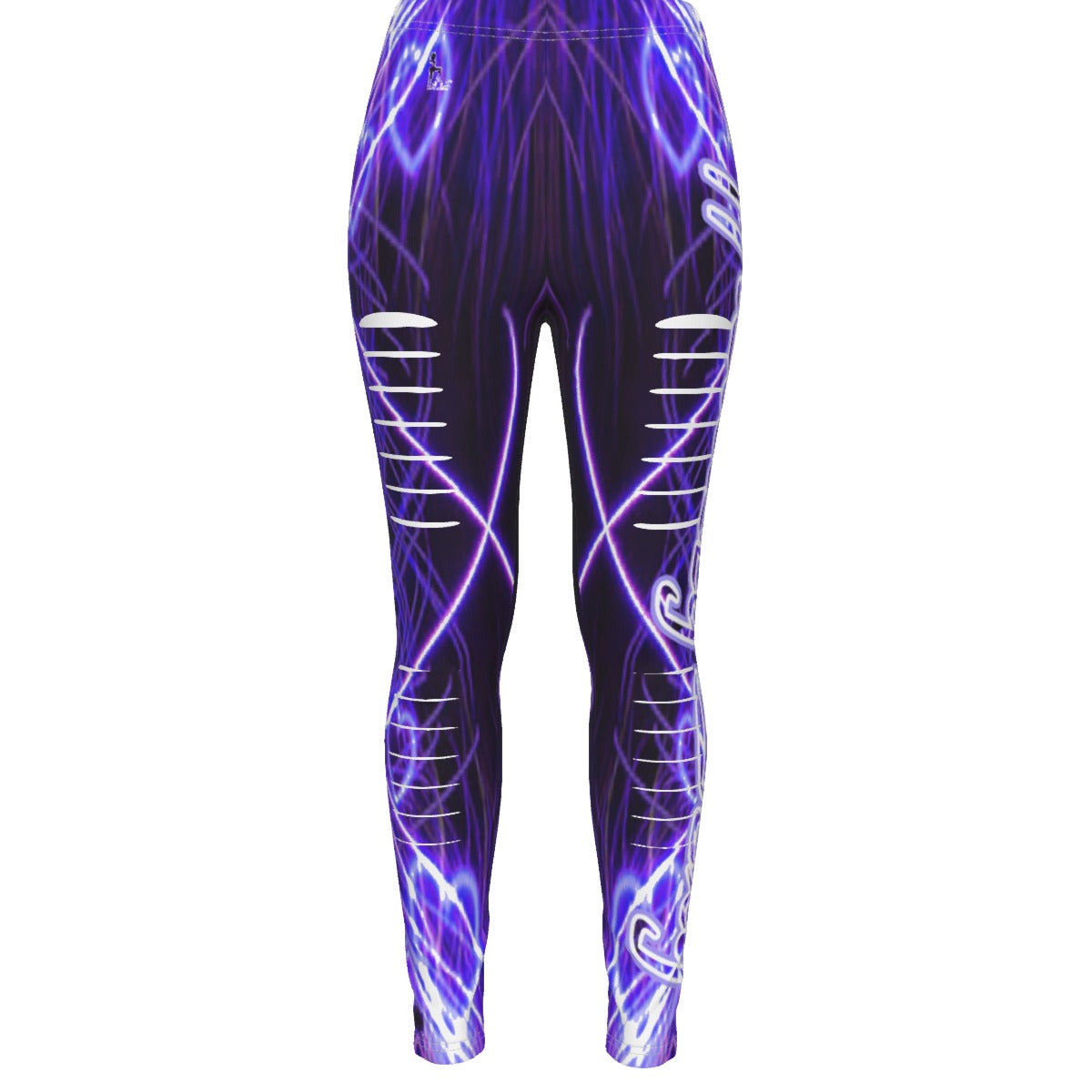 Officially Sexy Laser Hearts Collection Women's Ripped Leggings / Side Logo Big