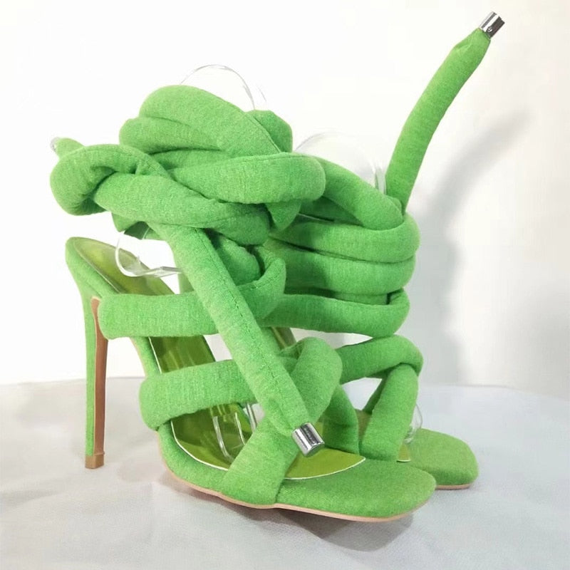 Women's Sexy Thick Winding Shoelace / Rope High Heel Sandals