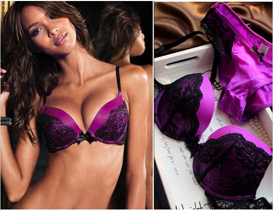 Women's Sexy Lace Embroidery Lingerie Bra B C cup