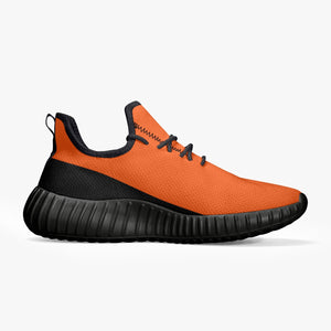Officially Sexy Orange & Black Laser Mesh Knit Sneakers - With White or Black Sole