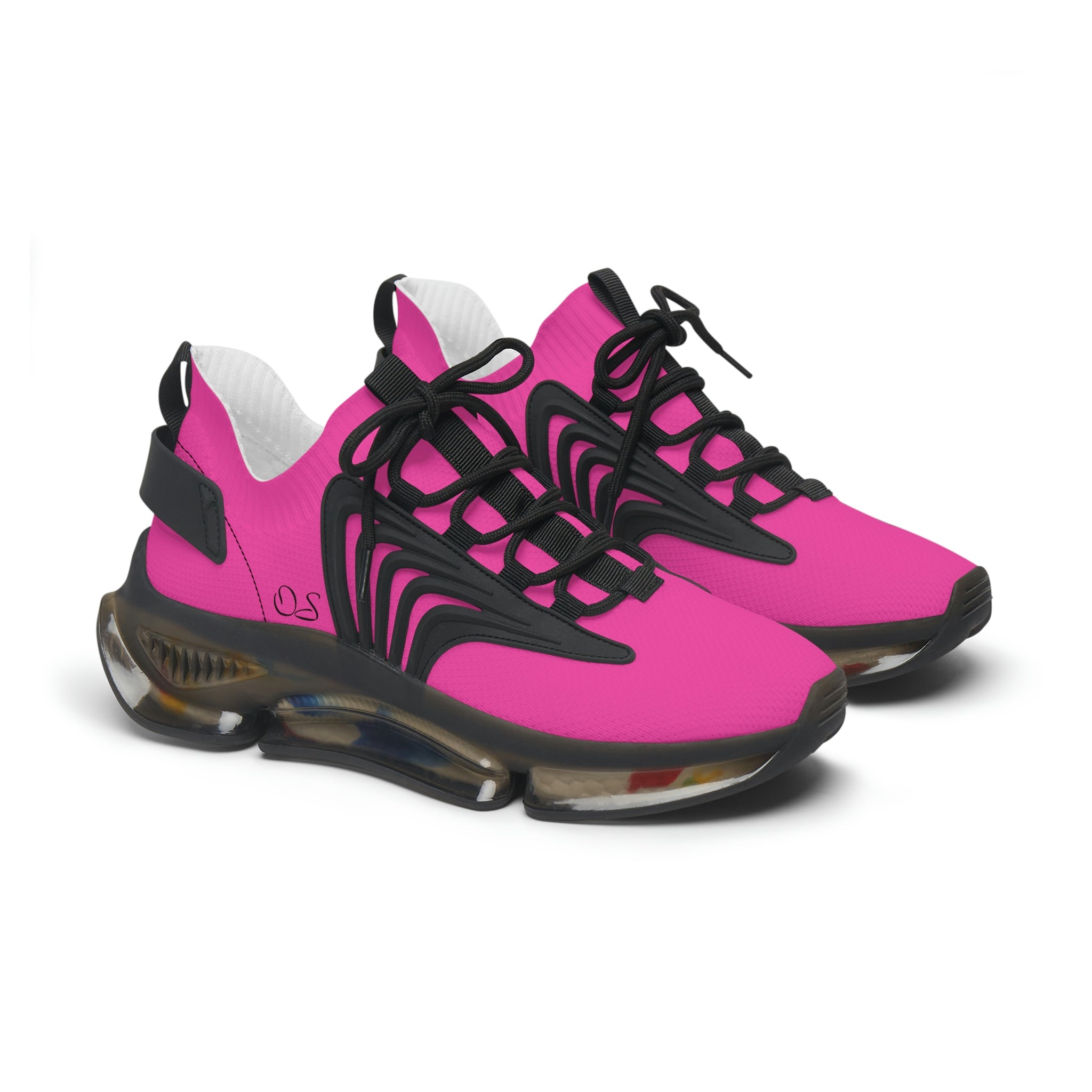 Officially Sexy Women's Pink & Black Skyline Collection Mesh Sneakers