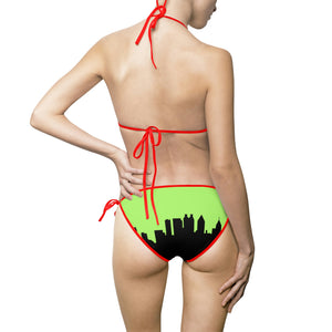 Officially Sexy Skyline Collection Green 2 Piece Bikini Swimsuit Set