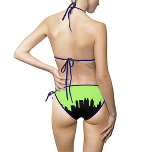 Officially Sexy Skyline Collection Green 2 Piece Bikini Swimsuit Set
