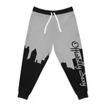 Officially Sexy Light Grey Skyline Unisex Athletic Joggers (AOP)