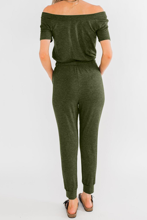 Sexy Women’s Green Drawstring Jogger Jumpsuit Brought To You By Officially Sexy
