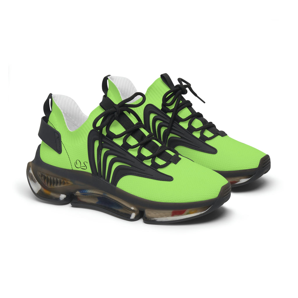 Officially Sexy Women's Neon Green & Black Skyline Collection Mesh Sneakers