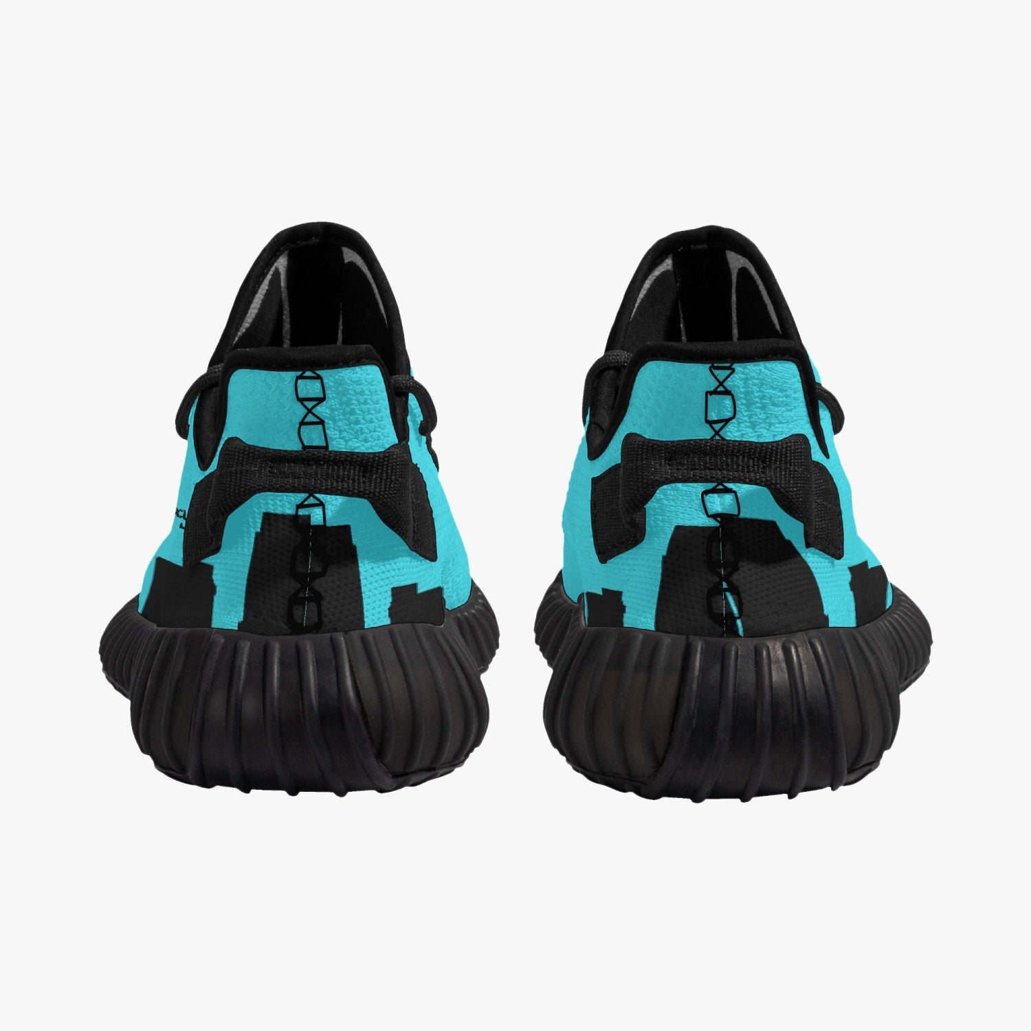 Officially Sexy Turquoise Skyline Collection Adult Unisex Mesh Knit Sneakers