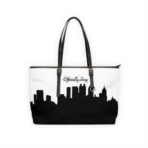 Officially Sexy White Skyline PU Leather Shoulder Bag