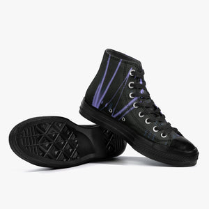 Officially Sexy Purple Laser High-Top Canvas Shoes - Black