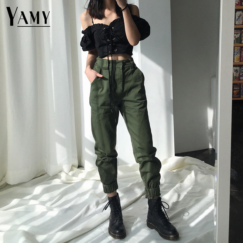 👖 Women's High Waist Camouflage Loose Joggers Army Solid & Camouflage Pants 👖