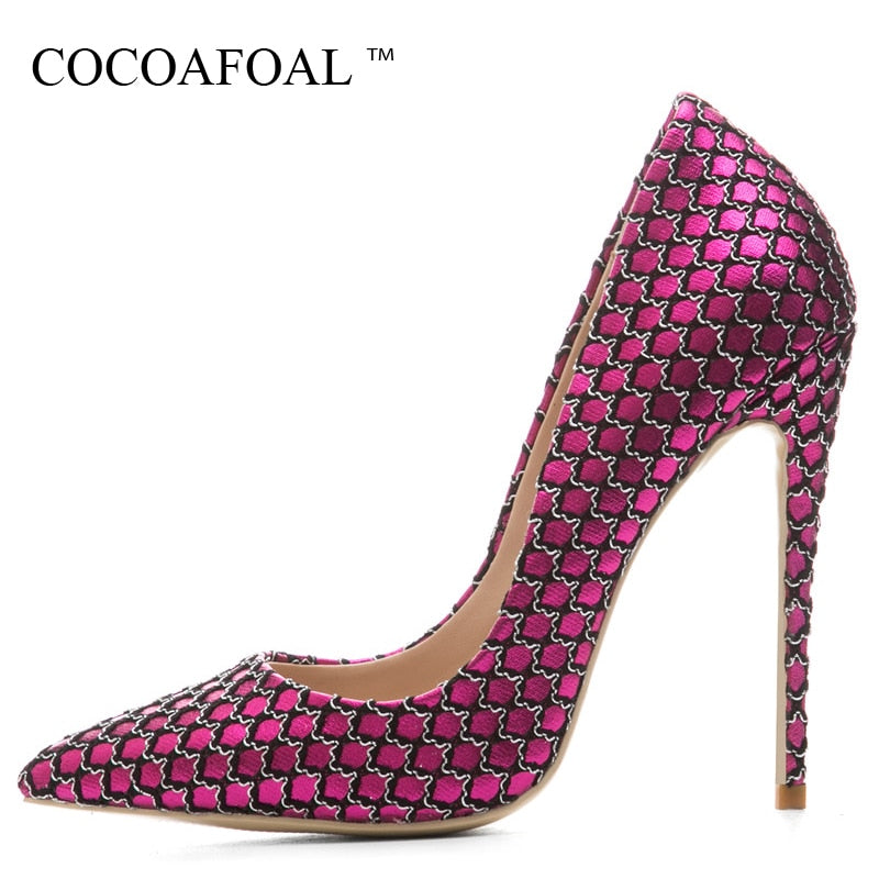 COCOAFOAL Zapatos de Mujer Tacón Rosa San Valentín Tallas Grandes 33 43 44